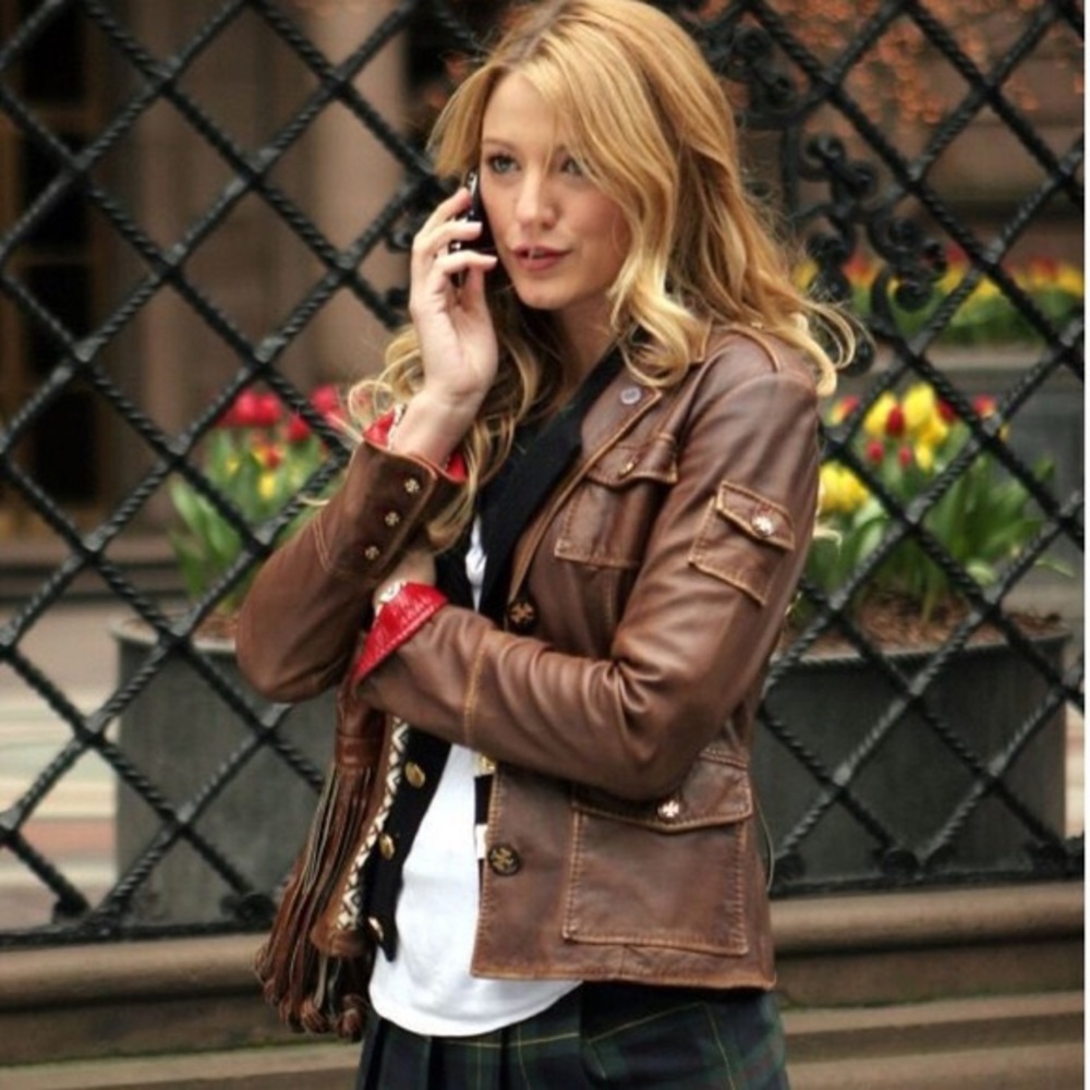 Tory Burch Brown Leather Jacket